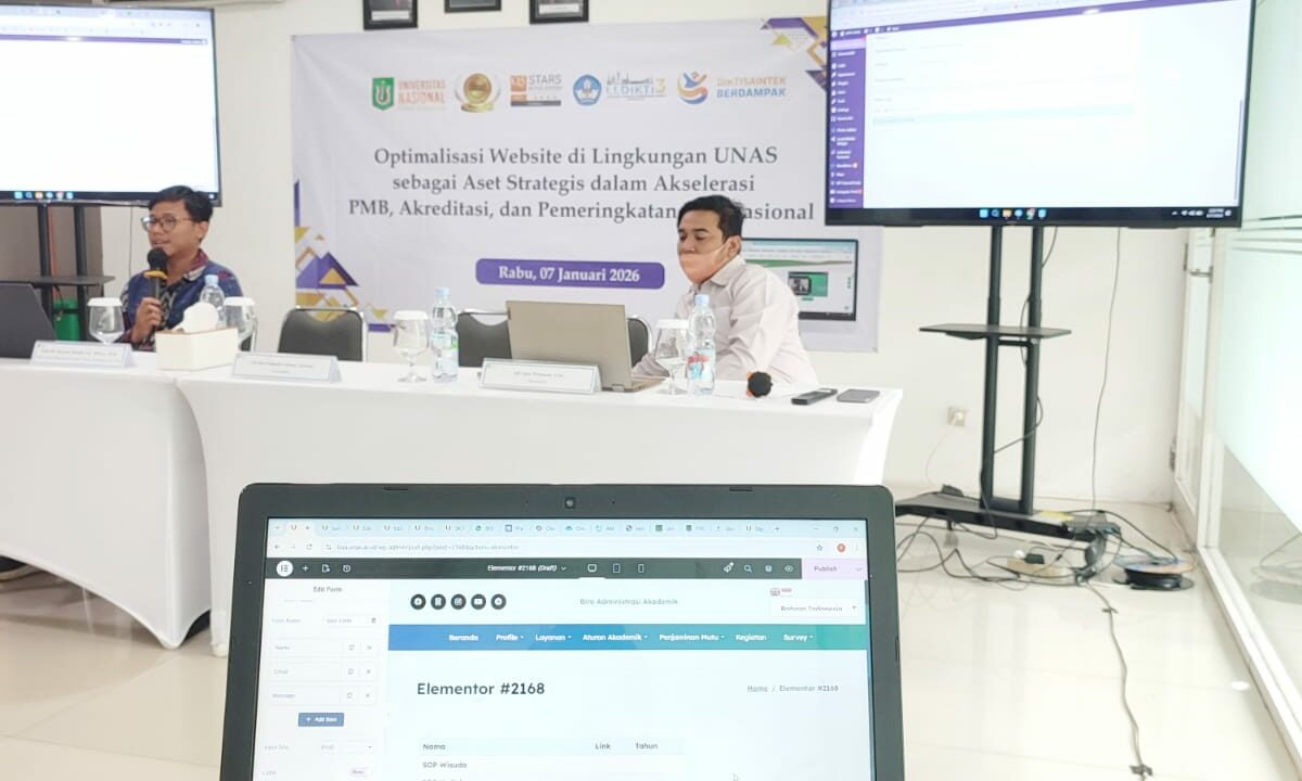 UPM Biro Administrasi Akademik UNAS Ikuti Tutorial Refreshment Website Unit Kerja